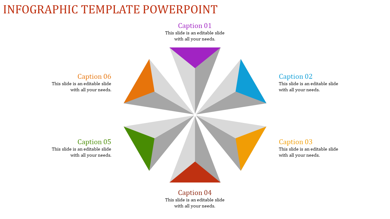 Attractive Infographic Template PowerPoint In Multicolor